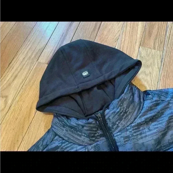 Ecko Unltd Hoodie Puffer Vest Mens Size XXL Zip Closure Pocket Gray Camo Print - Picture 7 of 16